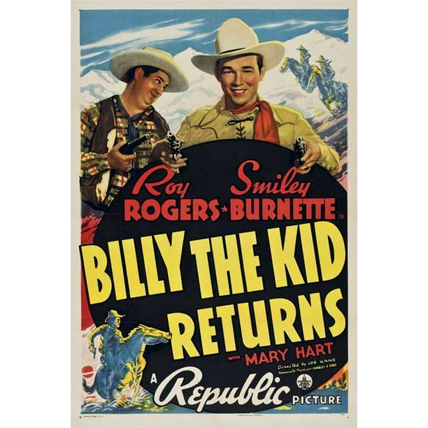 Billy The Kid Returns Movie Poster Style B 27 X 40 1938 Walmart Com Walmart Com