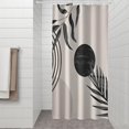 thumbnail image 2 of Brown Boho Geometric and Plant Pattern Shower Curtain 36"x72" ,Bathroom Decorative Shower Curtains Set with 12 Hooks,Modern Waterproof Washable Shower Curtain, 2 of 6