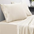 thumbnail image 1 of Sweet Home Collection 1800 Thread Count Bed Set Egyptian Quality Brushed Microfiber 4 Piece Deep Pocket Sheets, Queen, Ivory, 1 of 6