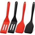 thumbnail image 1 of Juego de mini espátulas de silicona para servir Brownie flexible, antiadherente, resistente al calor, espátulas de cocina para huevos, crepé, filete, pizza, utensilios de cocina (rojo,, 1 of 5