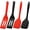 Red, Black, variant on TT - Mini Silicone Brownie Serving Spatula Set Flexible Non Stick Serve Turner Heat Resistant Cooking Spatula for Flip Eggs Crepe Steak Pizza Kitchen Utensil (Black)v