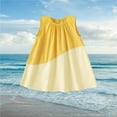 thumbnail image 5 of vdgthytj Toddler Baby Girls Summer Tank Dress Kids Color Block Sleeveless Casual Flowy Beach Party Sundress 1-8 Years, 5 of 6