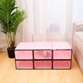 thumbnail image 2 of Milisten 6PCS Thicken Shoes Box Transparent Stackable Shoes Storage Box Plastic Shoe Container (Pink Box with Black Frame for Women), 2 of 6