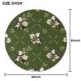 thumbnail image 6 of Round Waterproof Tablecloth Green Classical Floral Reusable Indoor/Outdoor Durable Table Cover for Kitchen and Dining Room 60 Inch X 60 Inch, 6 of 6
