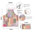 thumbnail image 7 of Pioneer Flower Floral Print Pattern Apron-Garden Aprons for Women with Pockets-Cotton Linen Waterproof Kitchen Cooking Gardening Aprons Adjustable for Kitchen,Cooking,BBQ and Salon 33x27 Inch, 7 of 7