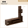 thumbnail image 3 of Costway Meuble TV Cube pour Téléviseurs jusqu'à 50 Pouces Console Multimédia avec Étagères de Rangement en Forme de L, 3 of 10