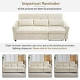 thumbnail image 6 of FFH 82" Sofa Bed, 3 in 1 Convertible Sleeper Sofa with USB Charging Ports, 3 Seater Chenille Sofa with Pull Out Bed and Reversible Recliner, Beige, 6 of 9
