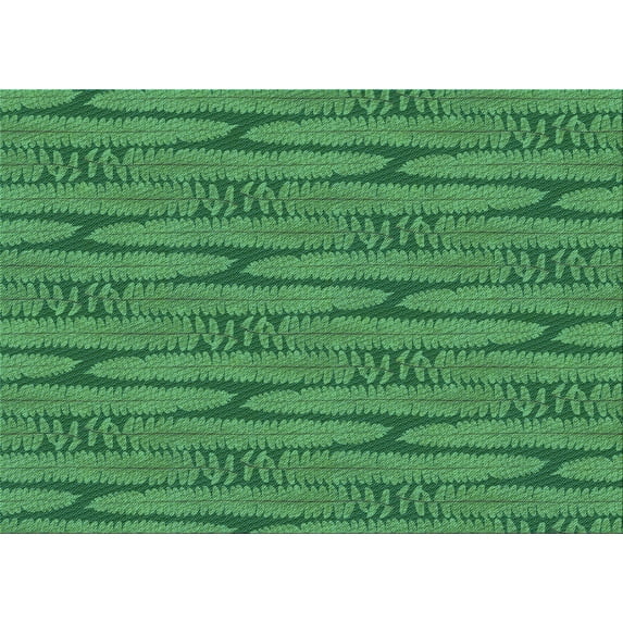 Ahgly Company Indoor Rectangle Patterned ForestGreen Area Rugs, 6' x 9'