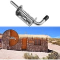 thumbnail image 4 of Pasador de pestillo con resorte, cerradura de metal con perno de barril de acero inoxidable con agarre, pasador de pestillo de resorte resistente para puerta de patio, puerta de co, 4 of 5
