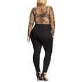 thumbnail image 2 of City Chic Women's Trendy Plus Size Animal-Print Mesh Bodysuit Black Size Small, 2 of 3