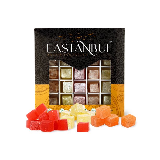 Eastanbul Turkish Delight Candy, Traditional Turkish Lokum with 3