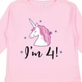 thumbnail image 4 of Inktastic 4th Birthday Cute Unicorn Girls Long Sleeve Toddler T-Shirt, 4 of 5