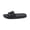 Black, variant on Women's Eyelets Adjustable Double Strap Slides Slip On Comfort Flat Sandals for Summer, Black, 40
