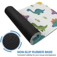 thumbnail image 6 of Long Mouse Pads for Desk,White Cartoon Dinosaurs Leaves Pattern Desk Mats on Top Of Desks, Desk Mouse Pad Extra Large with 3mm Non-Slip Base and Stitched Edge for Gaming,Office,Work,Home 31.5"x11.8", 6 of 6