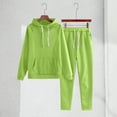 thumbnail image 2 of YunPes Kids Girls 2 Piece Hooded Tracksuit Sweatshirt and Drawstring Sweatpant with Pockets Boys School Athletic Sweatsuit Outfit, 2 of 7