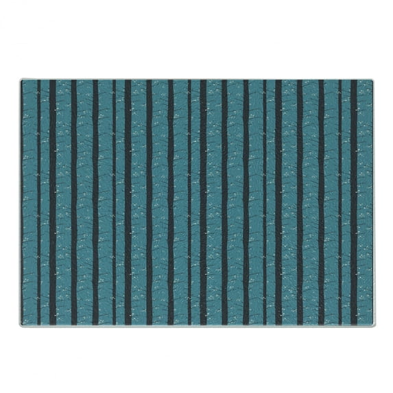 Nature Cutting Board, Abstract Forest of Bare Tree Trunks with Irregular Spots, Decorative Tempered Glass Cutting and Serving Board, in 3 Sizes, by Ambesonne