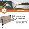 thumbnail image 3 of Disc-O-Bed XL Cam-O-Bunk Benchable Double Cot with Storage Organizers, Tan, 3 of 8