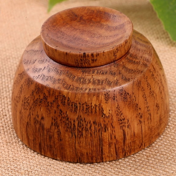 SWETRACE Cooking Bowl Wooden Bowl Brown 2Pcs Anti Impact For Kitchen Home Restaurant