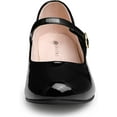 thumbnail image 5 of NCCB Mary Jane Dress Shoes Princess Ballerina Flats Low Heels for School Party Wedding Black size 11, 5 of 6