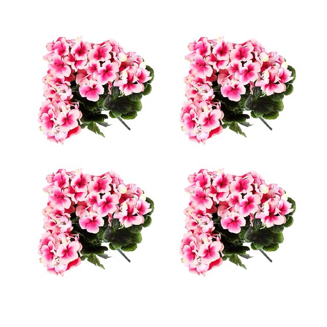Artificial Geraniums Silk Flowers Heads Table Centerpiece Garden Wedding Prof