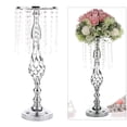 thumbnail image 1 of candelieres de cristal, floreros de cristal, jarrones, candeliere de lámpara de para boda, Navidad, comedor, , centro de decorativo Plata Colco Candelero de cristal, 1 of 8