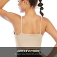 thumbnail image 4 of Women Padded Sports Bra Fitness Workout Running Shirts Yoga Tank Top Camisole Crop Top with Built in Bra, 4 of 7