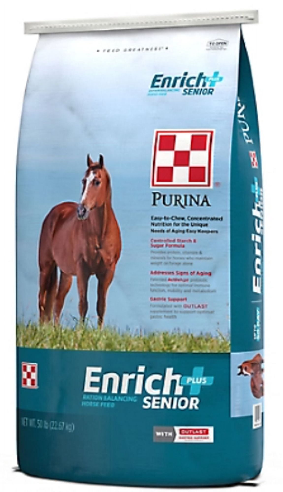 Purina Animal Nutrition Enrich Plus Senior Ration Balance Pellet 50lb