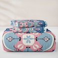 thumbnail image 5 of jejeloiu Boho Mandala Twin Quilt Set For Men Women,Geometric Pattern Twin Coverlet Set,Blue Pink White,2pcs, 5 of 7