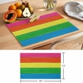 thumbnail image 6 of Retro Striped Placemats Set of 2, Green Brown Wood Grain Country Stripes Non-Slip Place Mats Washable Table Mats for Kitchen Dining Table Decorations Indoor/Outdoor, 6 of 9