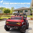 thumbnail image 3 of iYofe 24V 2 Seater Ford Bronco Raptor Powered Ride on Car with Remote Control, Bluetooth, Ages 3-8, Red, 3 of 9