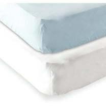 Luvable Friends Baby Boys' Fitted Crib Sheet, 2-Pack, Choose Your Color