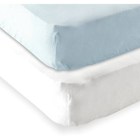 luvable friends baby boys' fitted crib sheet 2pack