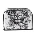 thumbnail image 7 of Rateoe Tiger Butterfly Floral Art Pattern Toaster Covers 2 Slice Wide Slot,Bread Machine Cover,Bread Dust Cover & Fingerprint Protection,Appliance Covers, 7 of 7