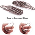 thumbnail image 4 of Anillos de ganchos para cortina de ducha, anillos y ganchos para cortina de ducha negros resistentes al óxido de acero inoxidable, juego de 12, bronce WD.WDQZL Producto electrónico, 4 of 6