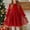 Red, variant on HOMADLES Girls Long Sleeve Dress Girls Formal Party Long Dress Crewneck Velvet Layered Mesh Princess Dress Black 9-10T