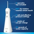 thumbnail image 4 of Waterpik Cordless Plus Water Flosser with 2 Settings, 4 Tips, ADA Accepted, White, 4 of 15