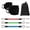 Black, variant on Padded Ankle Straps Cable Machine Training Kit With 3 Resistance Bands For Glute Leg Hip Fitness Workout Daily Gym Use, 1 Set