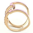 thumbnail image 2 of IP Rose Gold(Ion Plating) Stainless Steel Ring with Top Grade Crystal in Light Rose for Women Light Rose Stone Color Style TK3561 Size 10, 2 of 5