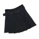 thumbnail image 2 of Falda corta a cuadros para mujer, falda corta plisada informal de cintura alta elegante con cinturón acampanado, 2 of 8