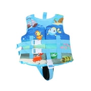 Angle View: TOPGOD Kids Swimming Life Vest Cartoon Animals Print Flotage Life Jacket