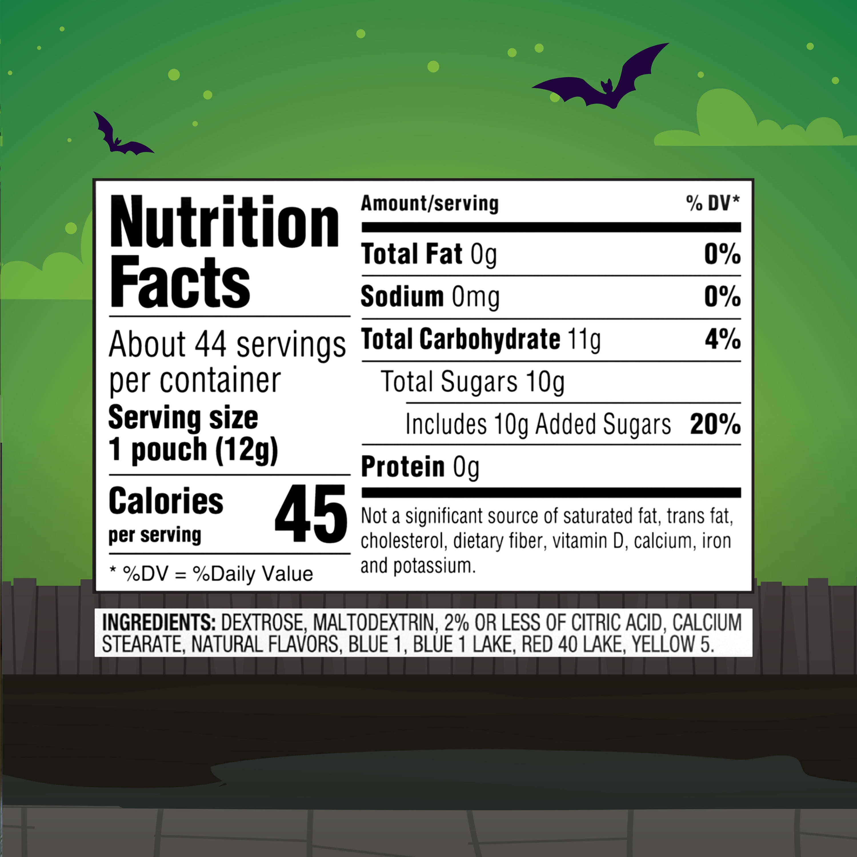 Fun Dip Razz Apple Magic Dip & Cherry Yum Diddly, Halloween Candy, 44 Count, 18.9 oz Box