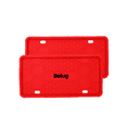 thumbnail image 1 of 2 pzs Porta Placas Universal Acesorios Para Autos De Silicon Belug Rojo, 1 of 5