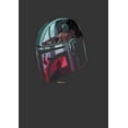 thumbnail image 2 of Men's Star Wars: The Mandalorian Helmet Reflection  Graphic Tee Charcoal Heather Medium, 2 of 4