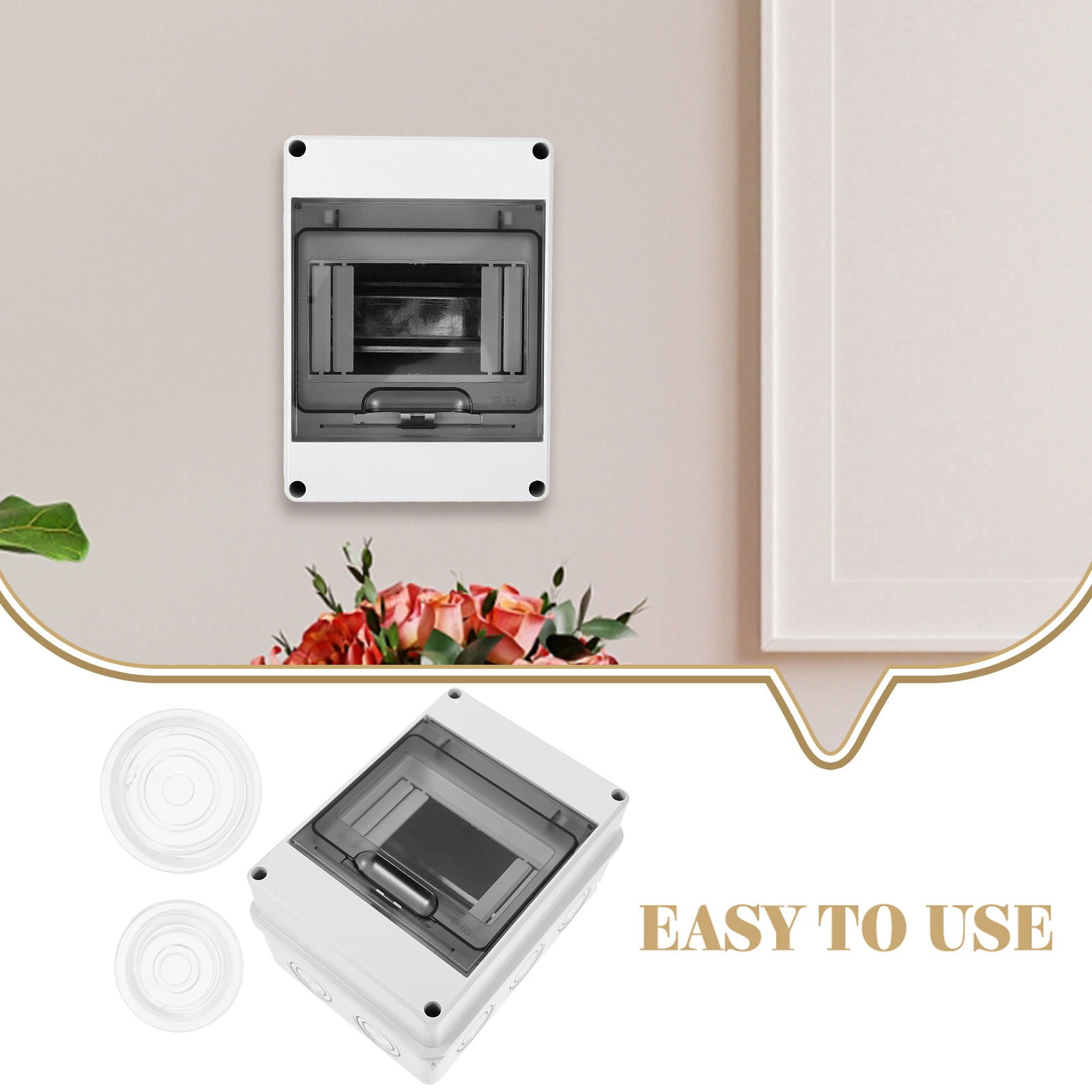 Phenofice Electrical Panel Box Grey Plastic Breaker Box for Distribution Protection
