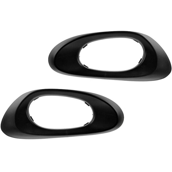 Rear Interior Door Handle Bezel Set 2 Piece - Compatible with 2002 - 2009 Chevy Trailblazer 2003 2004 2005 2006 2007 2008