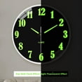 thumbnail image 3 of Night Light Wall Clock, 8 inch Silent Non-Ticking Battery Operated Clock, Energy-Absorbing Luminous Numerals and Hands, Lighted Wall Clock Decoration, 3 of 9