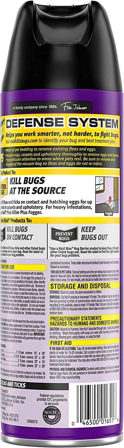 Raid Flea Killer Spray, 16 Oz..