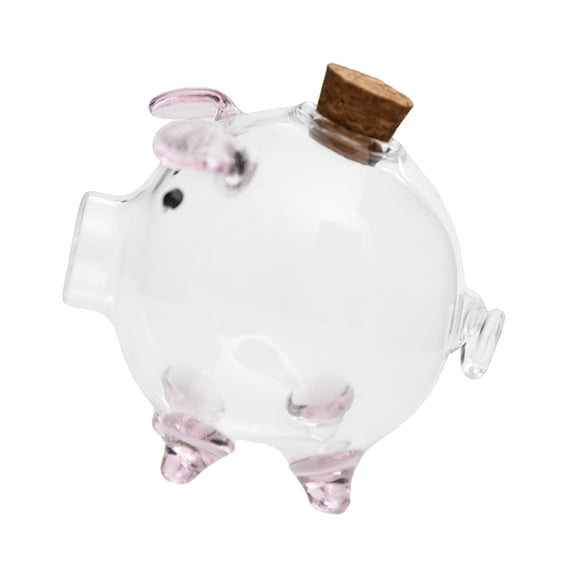 Decorative Piggy Money Jar Glass Coin Box Gold Bean Storage Jar For Savings Cash Jar for Any Room
