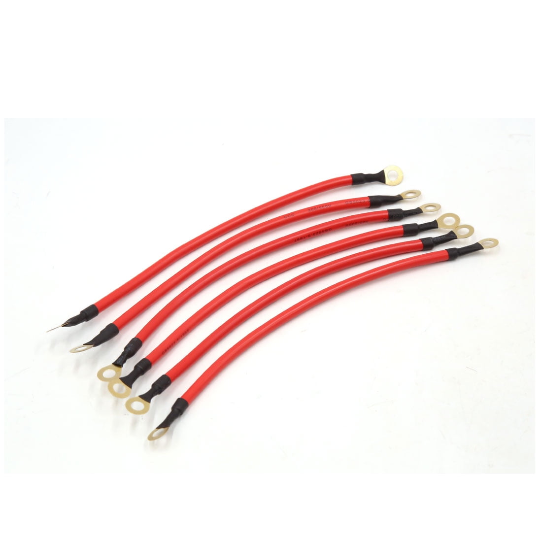 6pcs Red 24cm Length Battery Inverter Wire Power Transfer Cable for