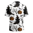 thumbnail image 4 of Mfakffe Halloween Men Polo Shirts Casual Short Sleeve Funny Halloween Graphic Golf Tshirts Summer Big and Tall Collared Tops Office Cotton Tees (Blue, 4XL), 4 of 5